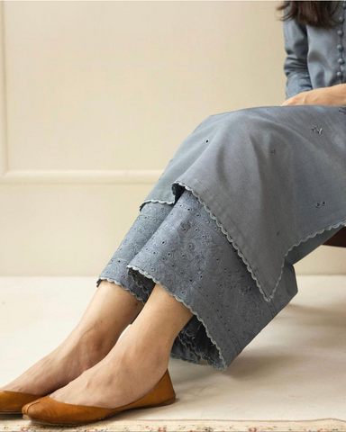 Steel Grey | 3- Piece Stitched Outfit