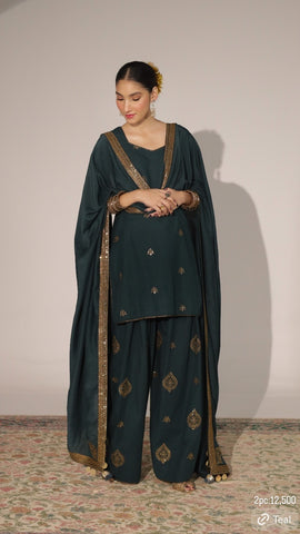 Bashash Green - 3 pc Stitched Outfit