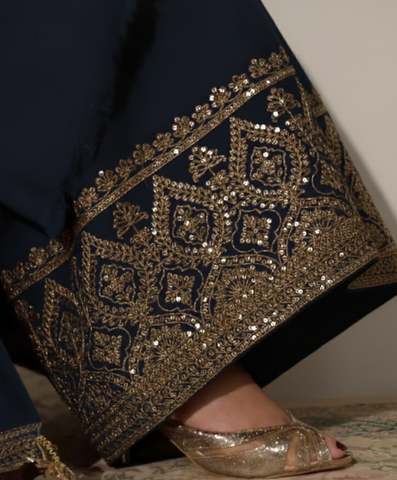 Bashash Blue | 3-piece stitched outfit