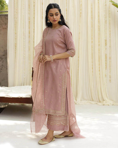 Rosy Vintage | 3-Piece Stitched Suit