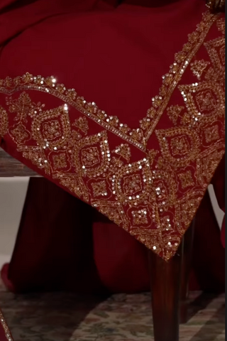 Bashash Maroon Outfit 3-Pc