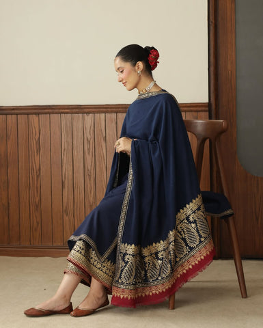 NAVI Blue Mystic | 3-Piece Stitched Embroidered Outfit